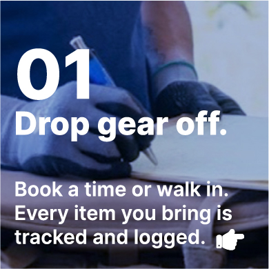 cif_cleaning_process step01- Drop gear off.